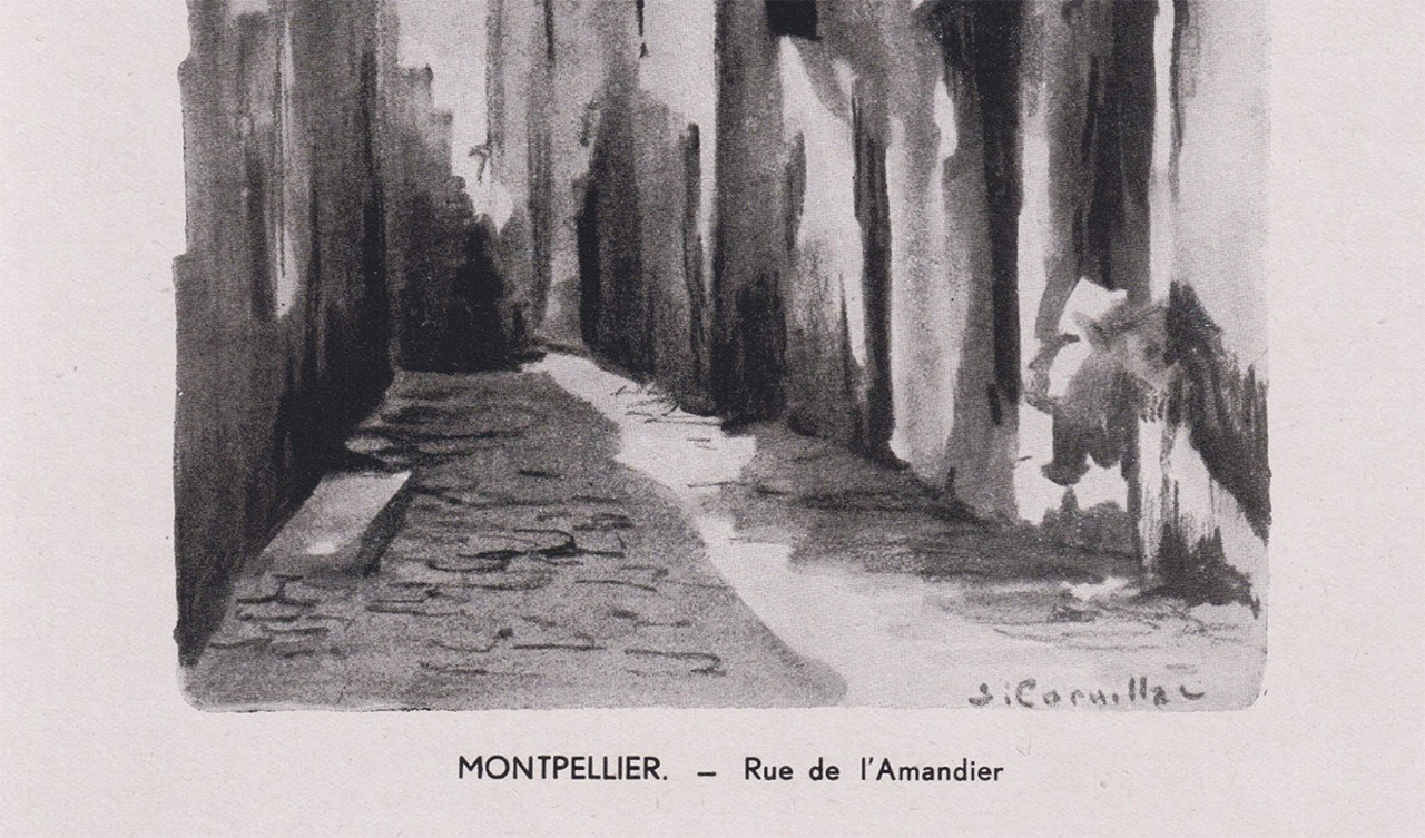 Historical image of Rue de l"Amandier in Montpellier